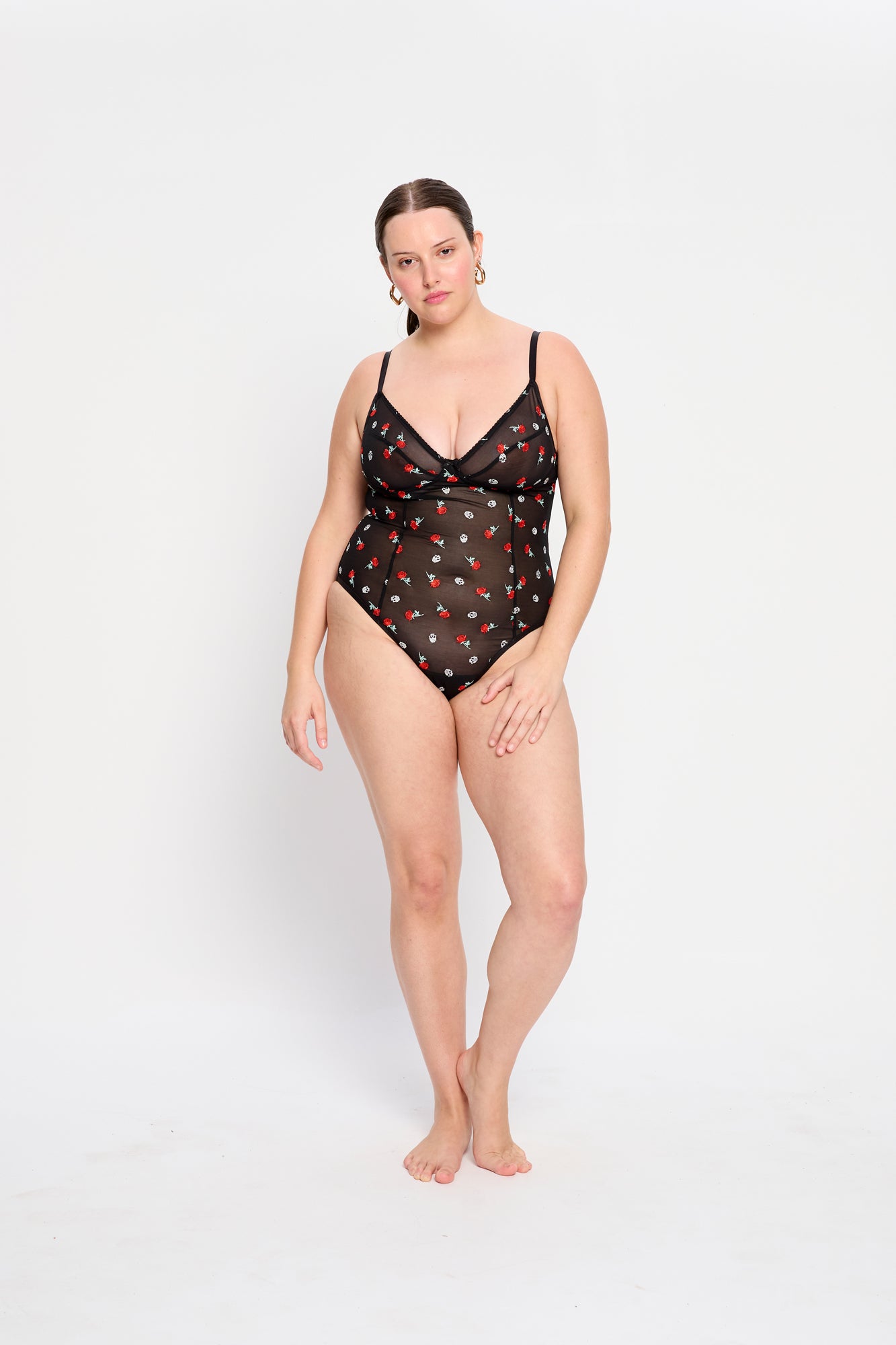 Intimates V Day Bodysuit Light Rose