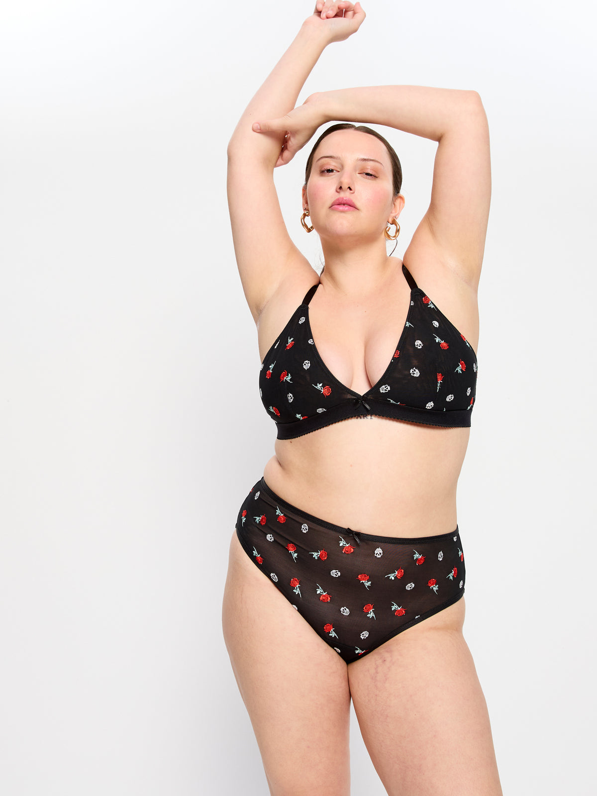 Intimates V Day Hi Waist Brief Moderate Rose
