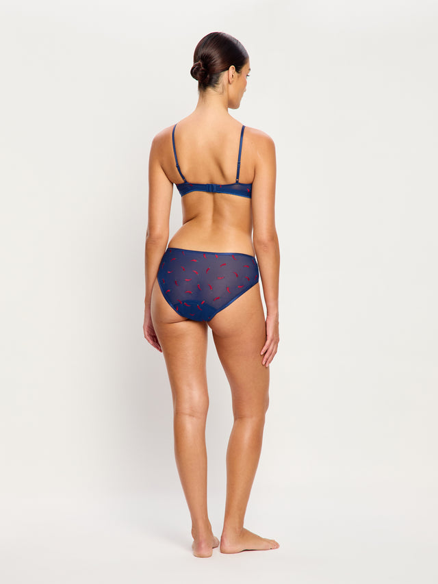 Intimates Spicy Day Hi Waist Brief Moderate Navy Chilli