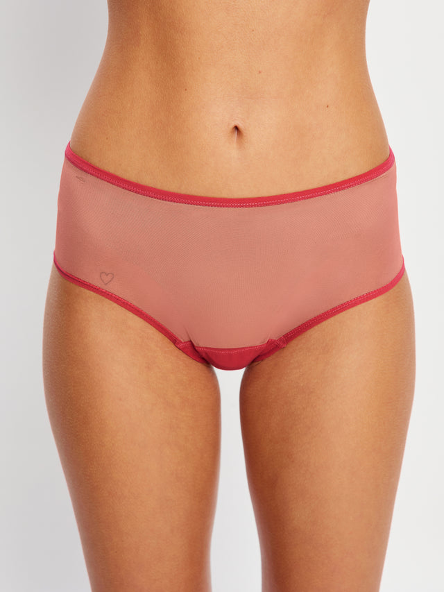 Barely There Hi Waist Brief Moisture Wicking Baked Apple Pink