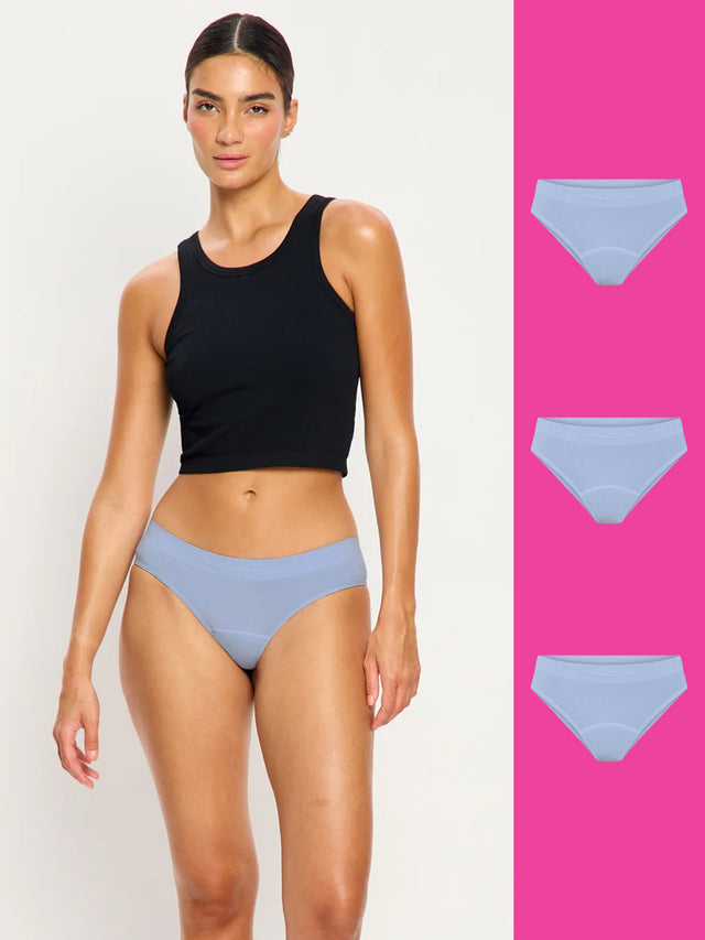 ModiComfort Seamless Boyleg Light Blue Aura 3 Pack