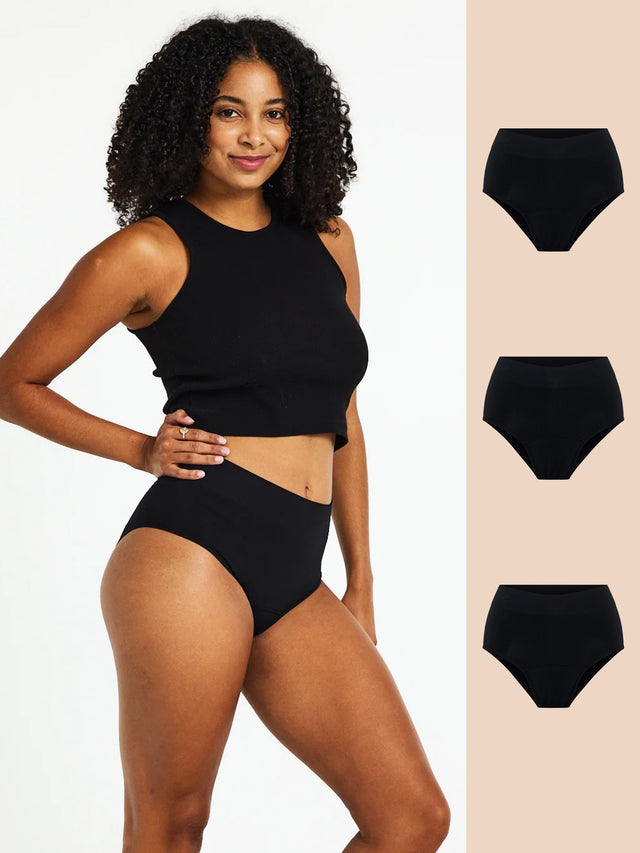 ModiComfort Seamless Full Brief Light Black 3 Pack