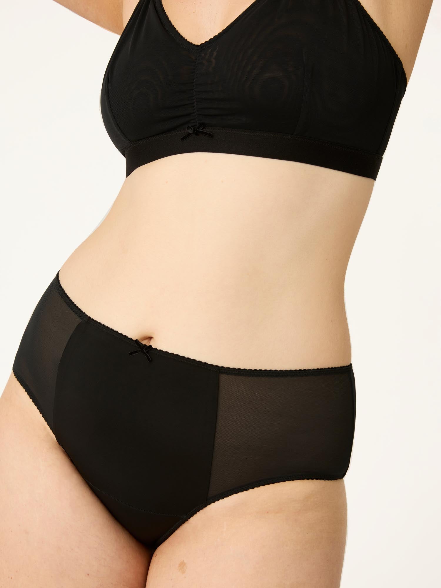 Elena Hi Waist Brief Moderate Noir