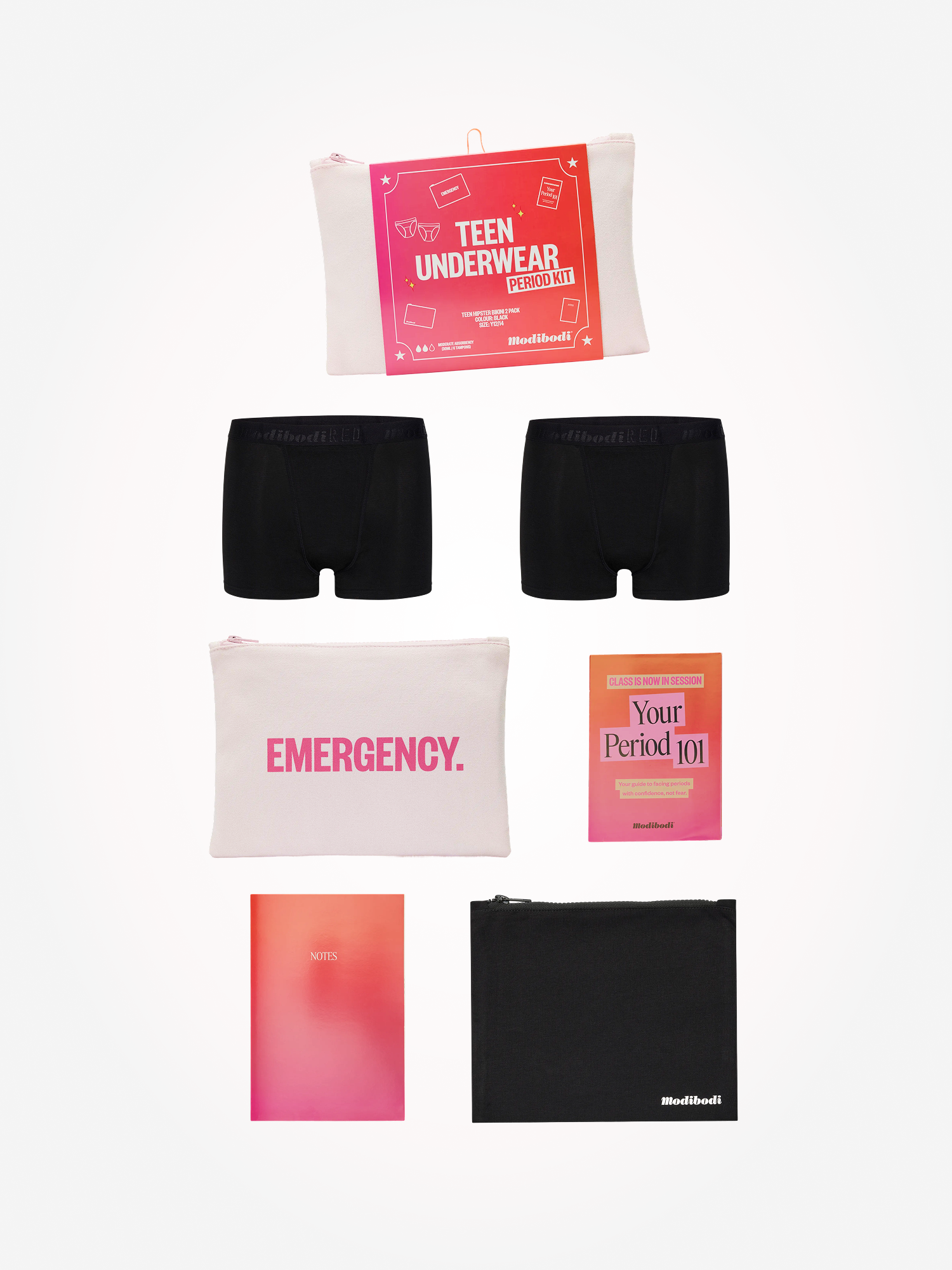 Hipster Boyshort Period Kit 2 Pack Super