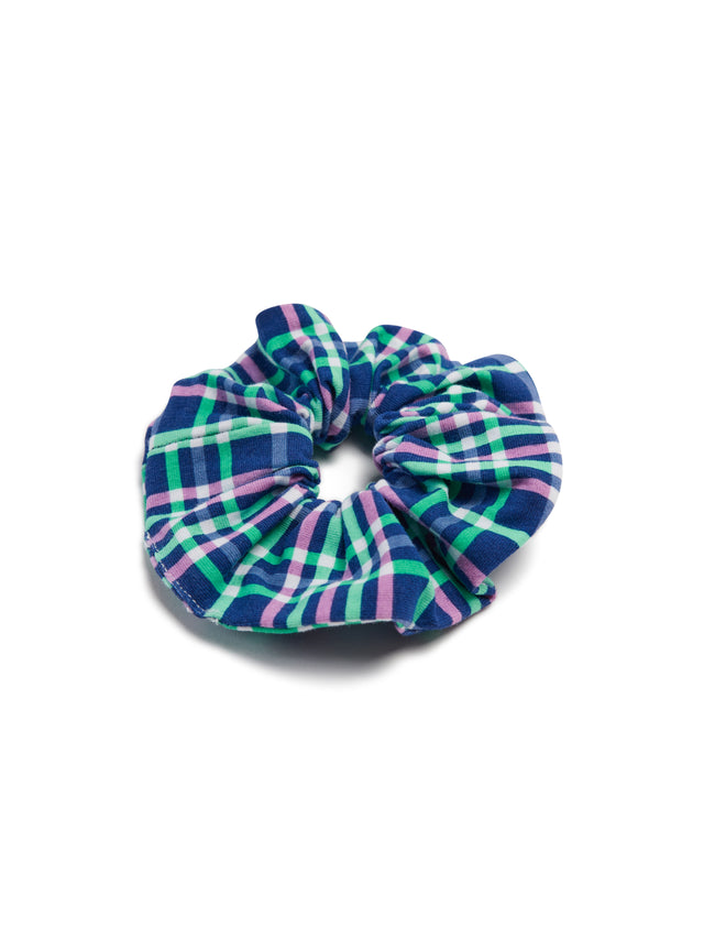 Teen Scrunchie Midnight Purple Check