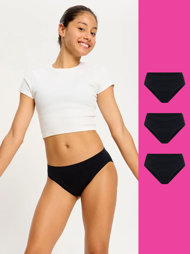 3 for £25 Soft Stretch Seamless Teen Hipster Bikini Pack