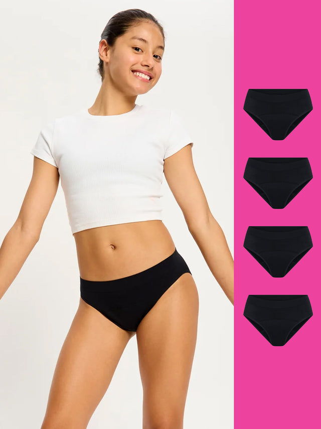 4 for £30 Soft Stretch Seamless Teen Hipster Bikini Pack