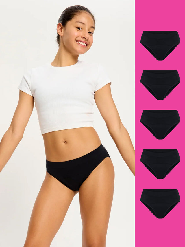 5 for £35 Soft Stretch Seamless Teen Hipster Bikini Pack