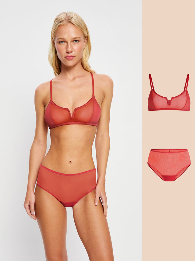 Barely There Bralette & Hi Waist Brief Set
