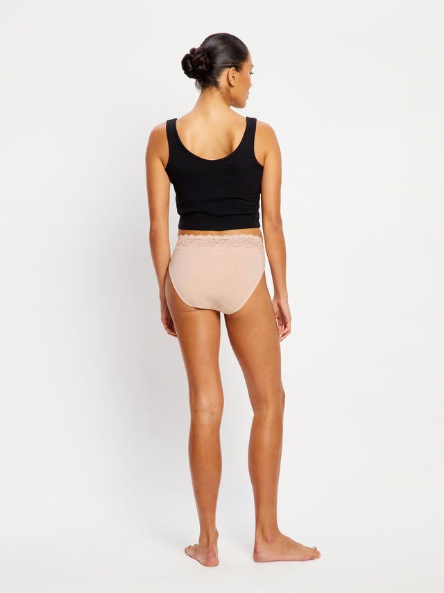 Sensual Hi Waist Bikini 5 Pack Cashew