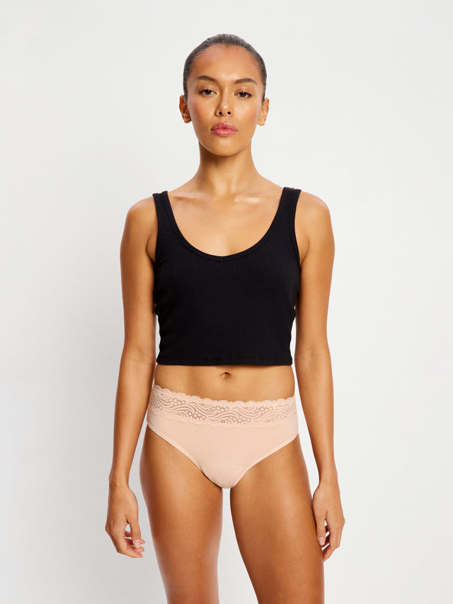 Sensual Hi Waist Bikini Light Cashew