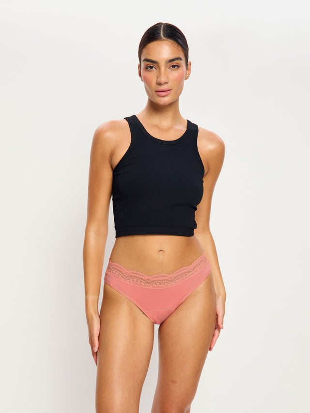 Sensual Hi Waist Bikini Light Dusky Coral