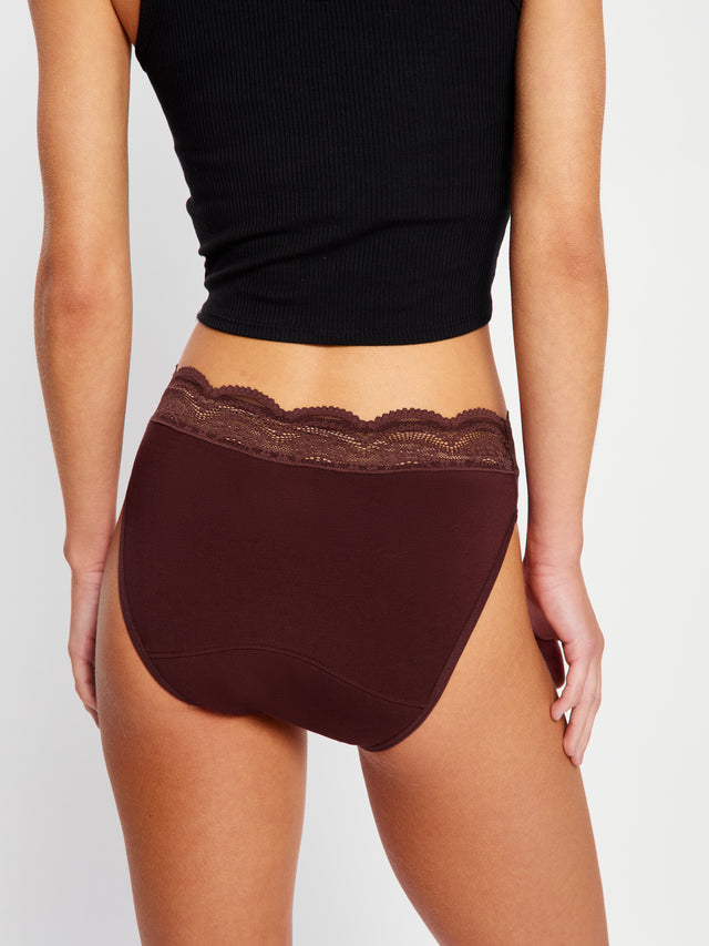 Sensual Hi Waist Bikini Moderate Bitter Chocolate Brown