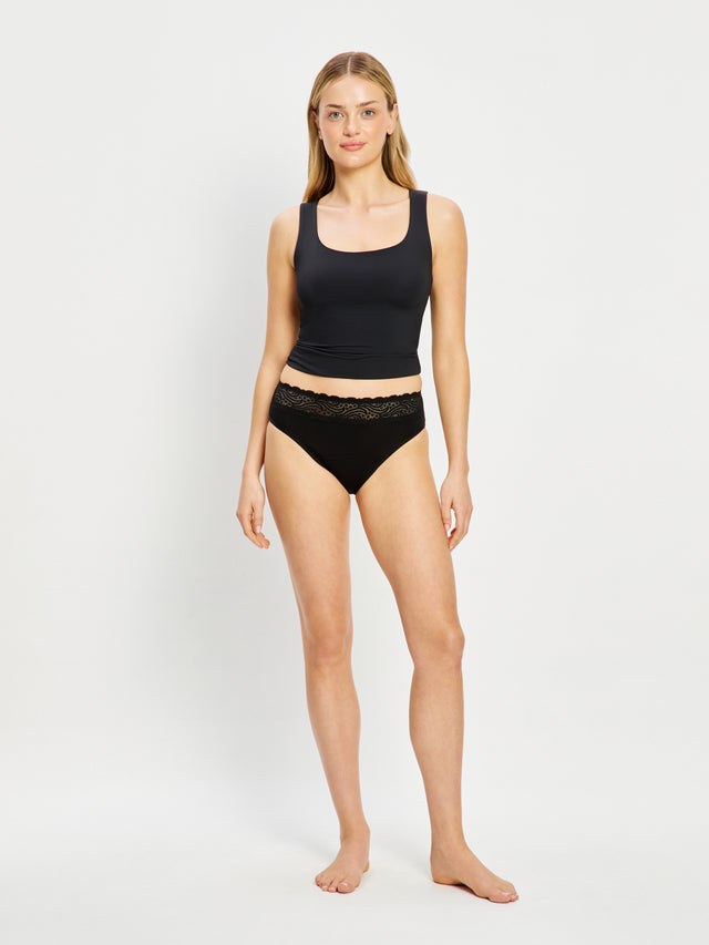 Sensual Hi Waist Bikini Super Black