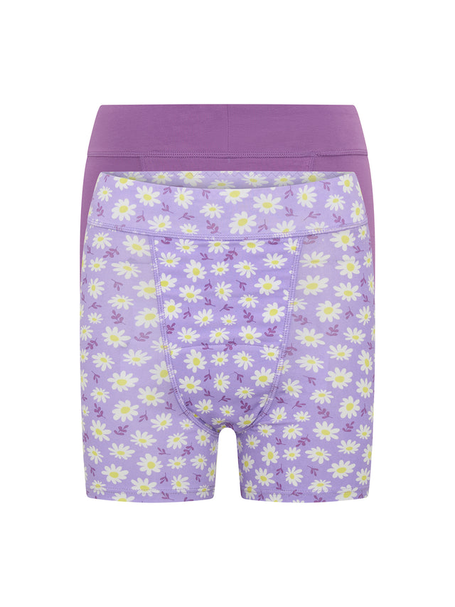 Teen Sleep Short 2 Pack Super Dreamy Daisy Purple