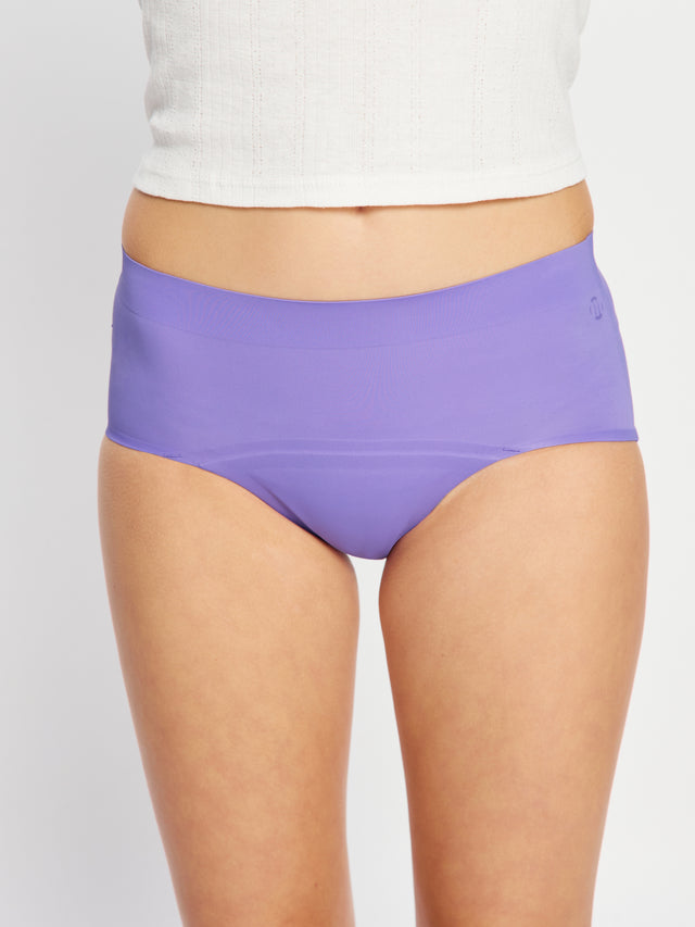 Teen Seamfree Boyleg Moderate Flora Purple