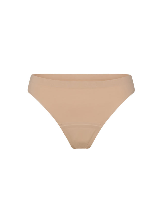Seamfree Hi-Leg Cheeky Moderate Cashew