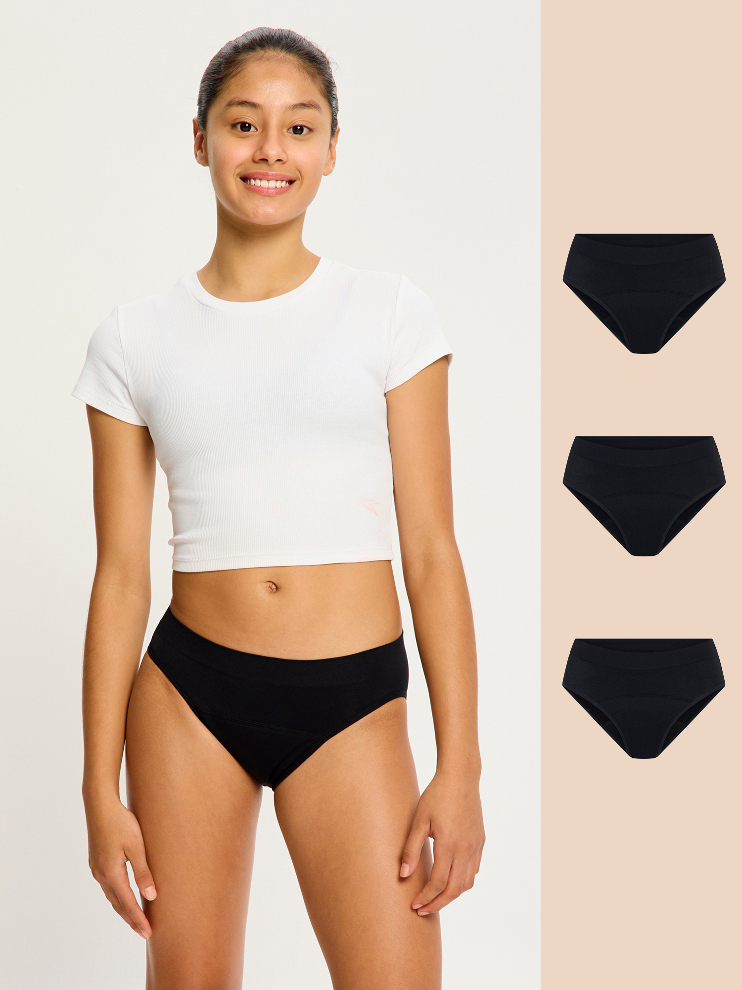 Soft Stretch Seamless Hipster Bikini 3 Pack Moderate