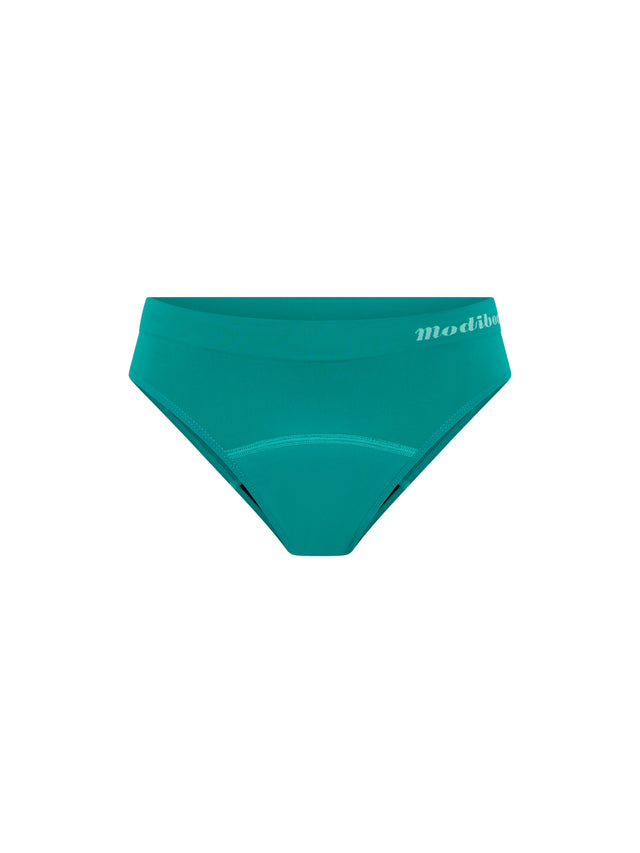 ModiComfort Seamless Teen Hipster Bikini Moderate Enchanted Green 2 Pack