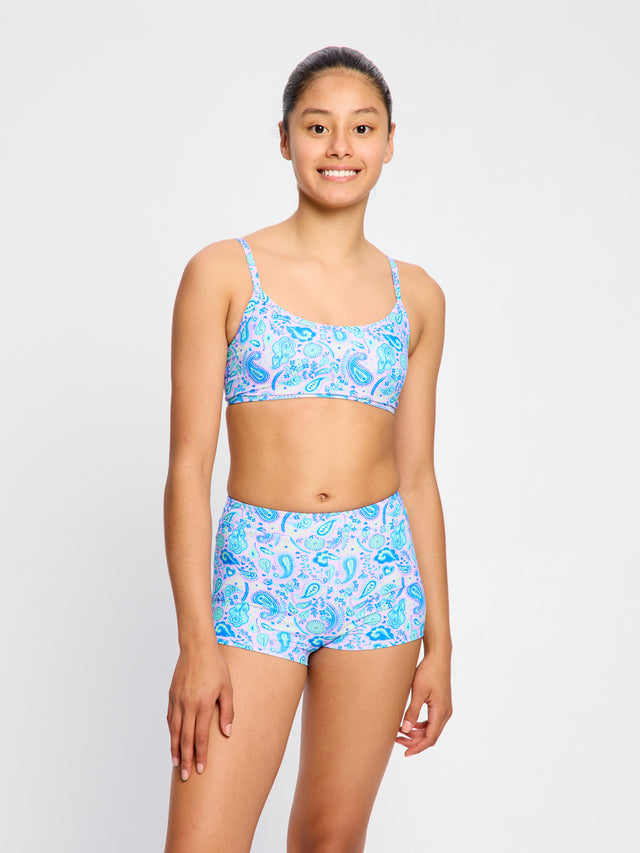 Teen Swimwear Adjustable Crop Top & Hi Waist Short