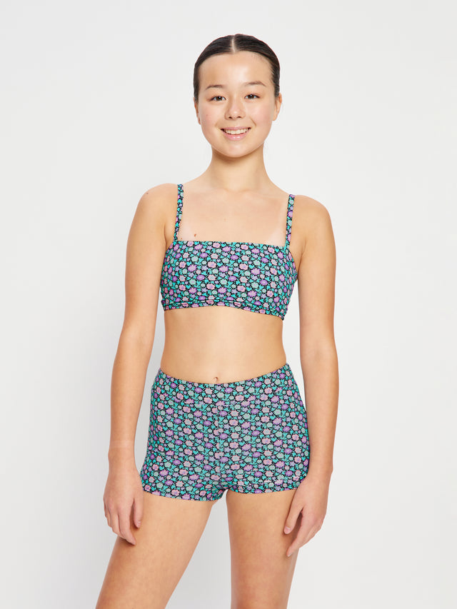 Teen Swimwear Hi Waist Short Super Luna Blossom Black