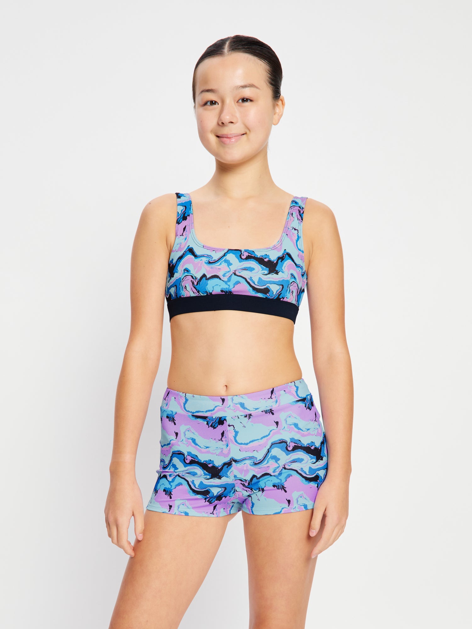 Swimwear Performance Hi Waist Short Super Marble