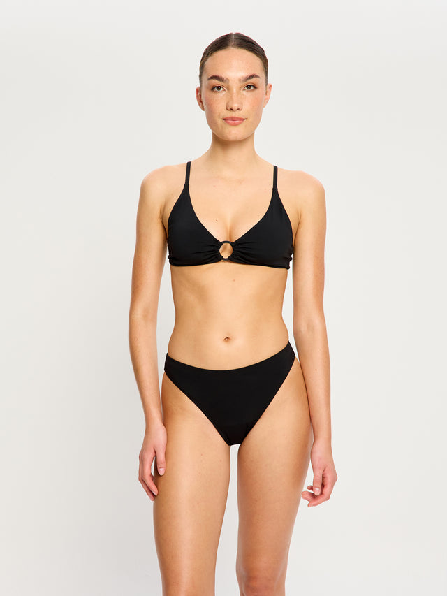 Swimwear Hi-Leg Cheeky Bottom Super Black