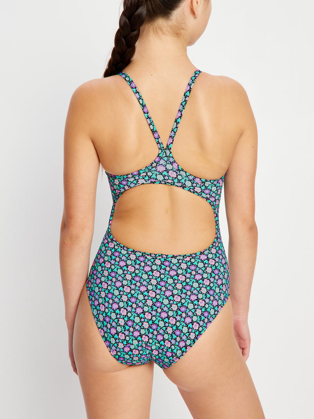 Teen Swimwear Racer One Piece Light Luna Blossom Black