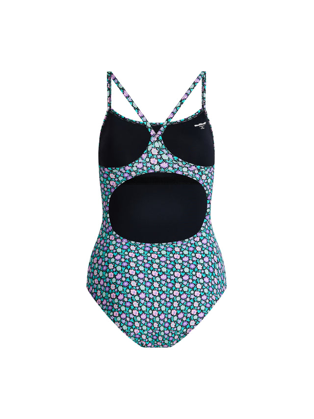 Teen Swimwear Racer One Piece Light Luna Blossom Black