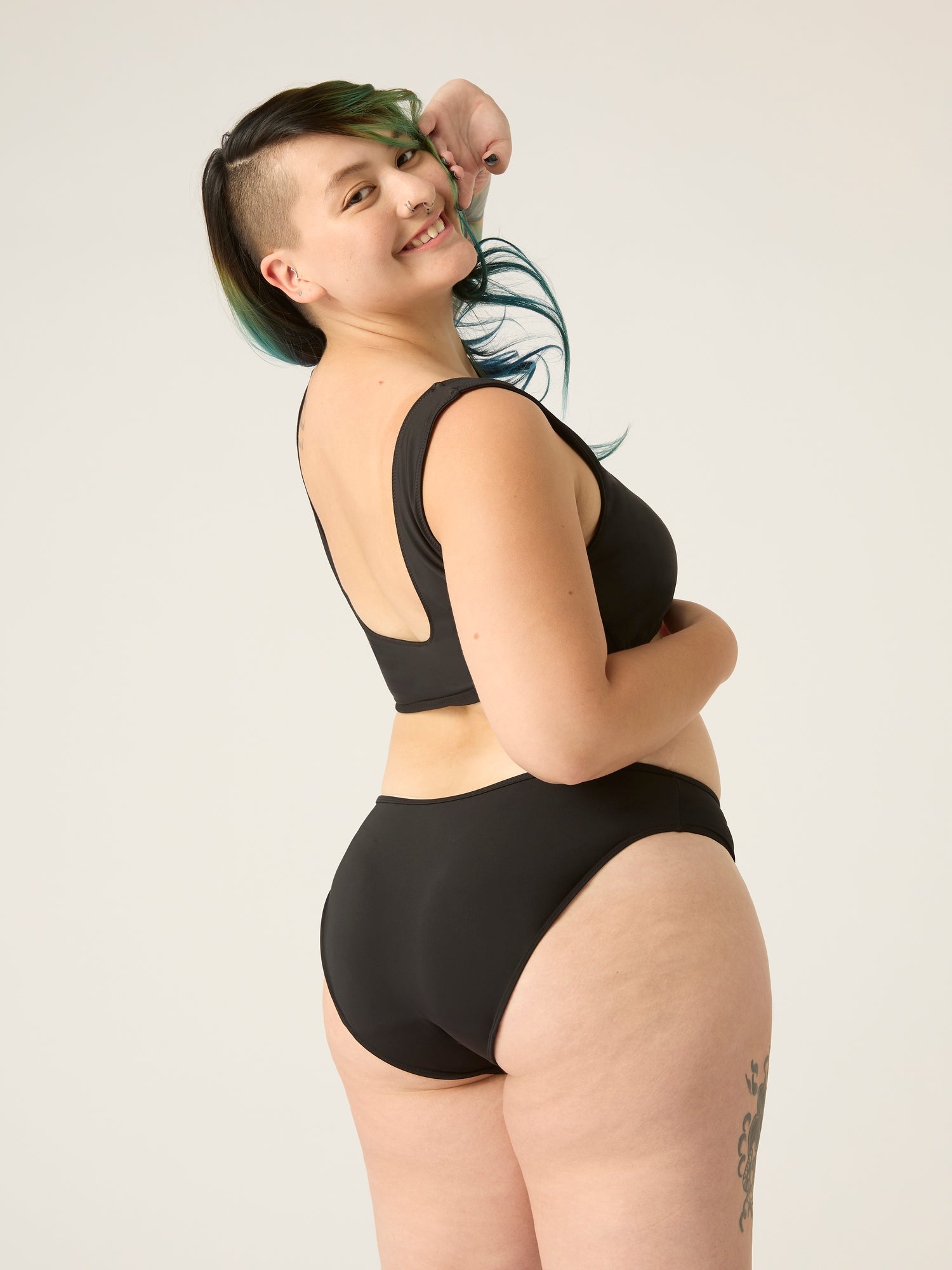 Black bikini swimsuit hot sale