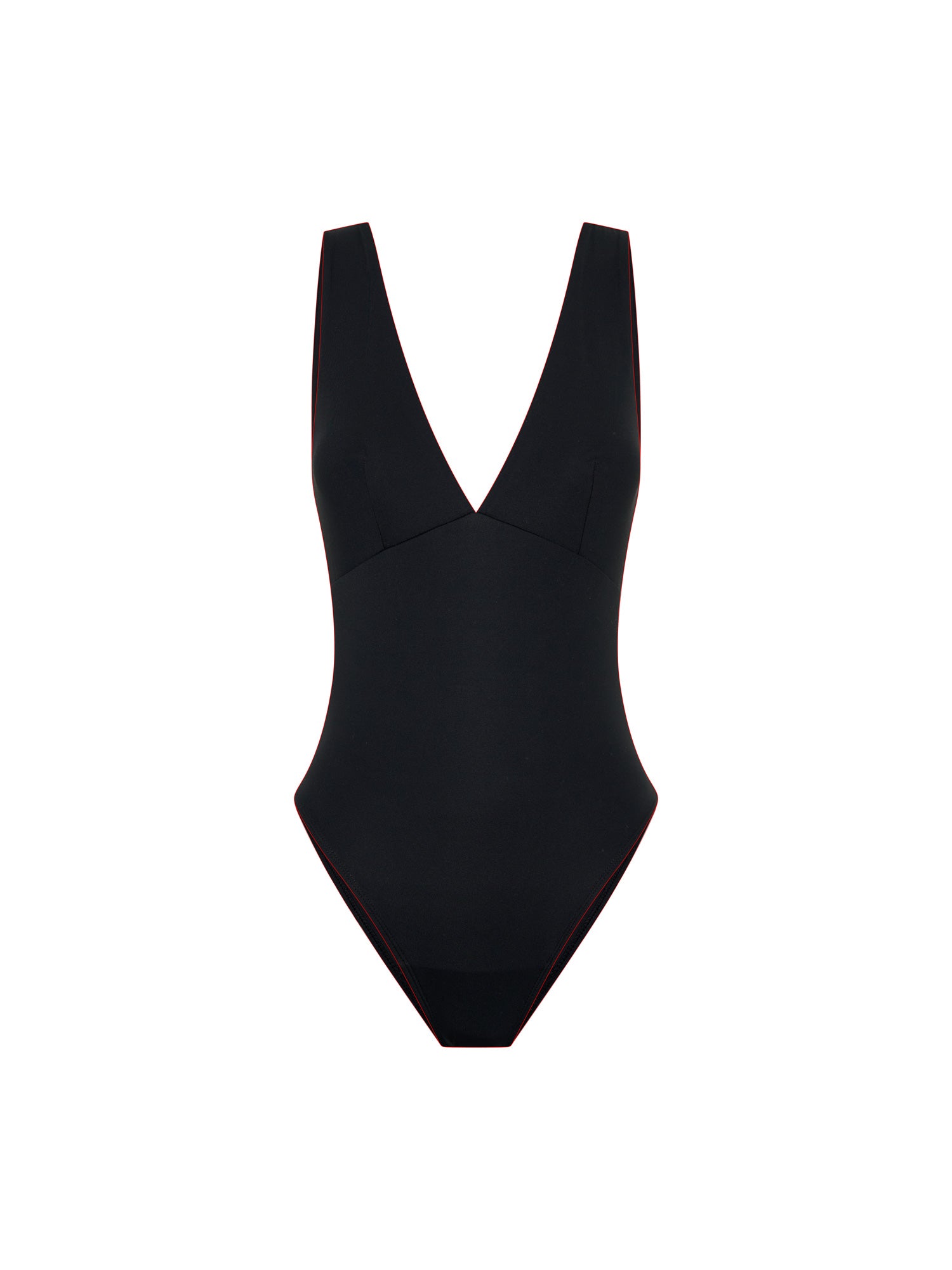 Plunging v neck one piece swimsuit deals