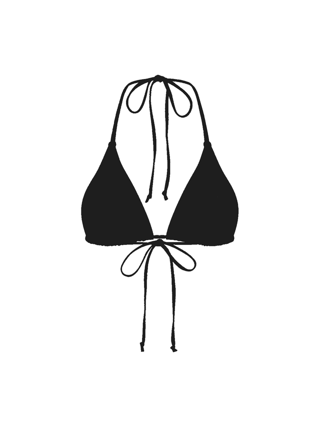 Swimwear Triangle Bikini Top Black
