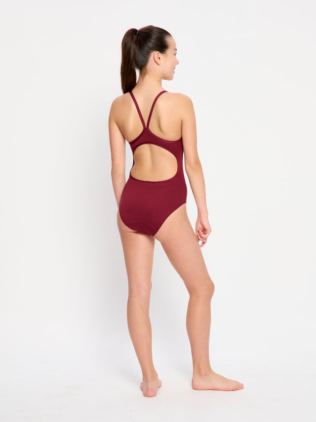 Teen Swimwear Performance One Piece Light Maroon