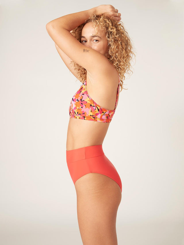 Swimwear Keyhole Crop Top Bloom Multi