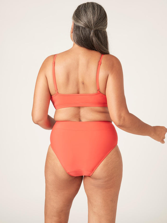 Swimwear Keyhole Crop Top Poppy Red