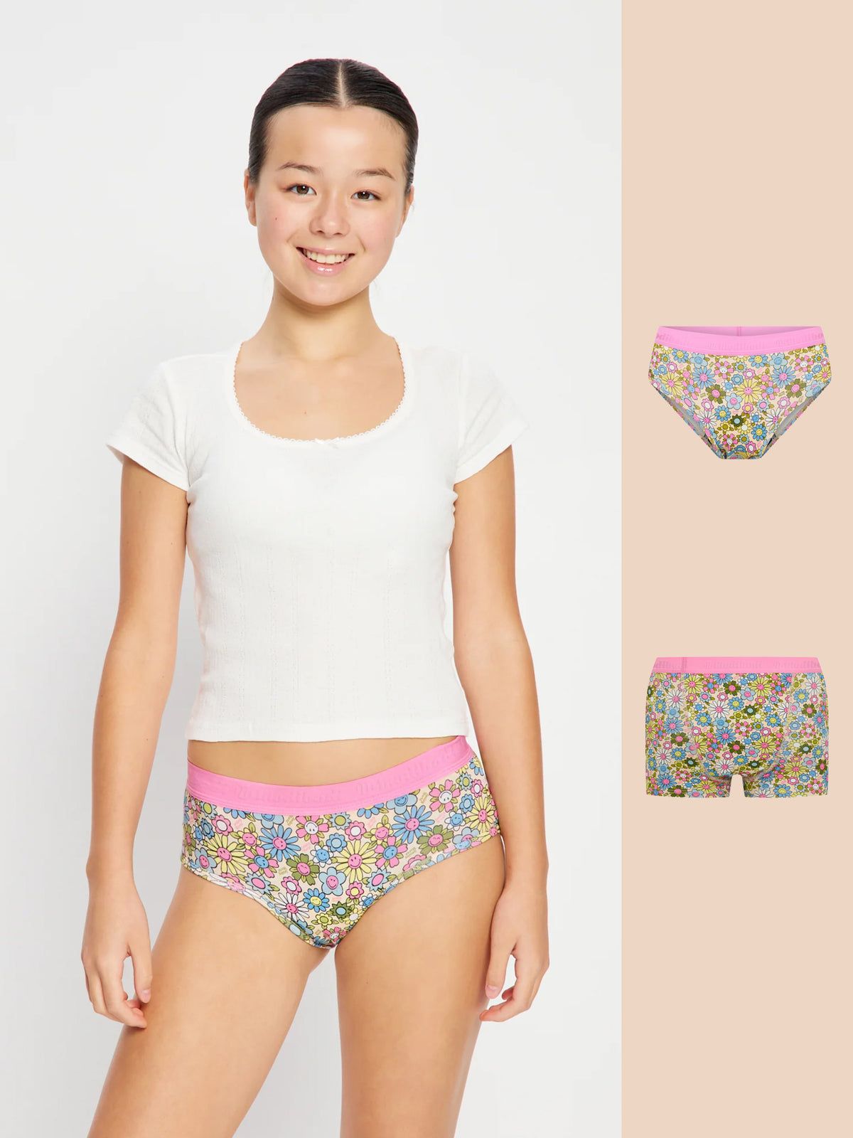 ® Hipster Boyleg Hipster Boyshort 2 Pack Bubbly Blossom
